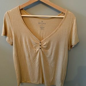 White and yellow striped soft and sexy tshirt